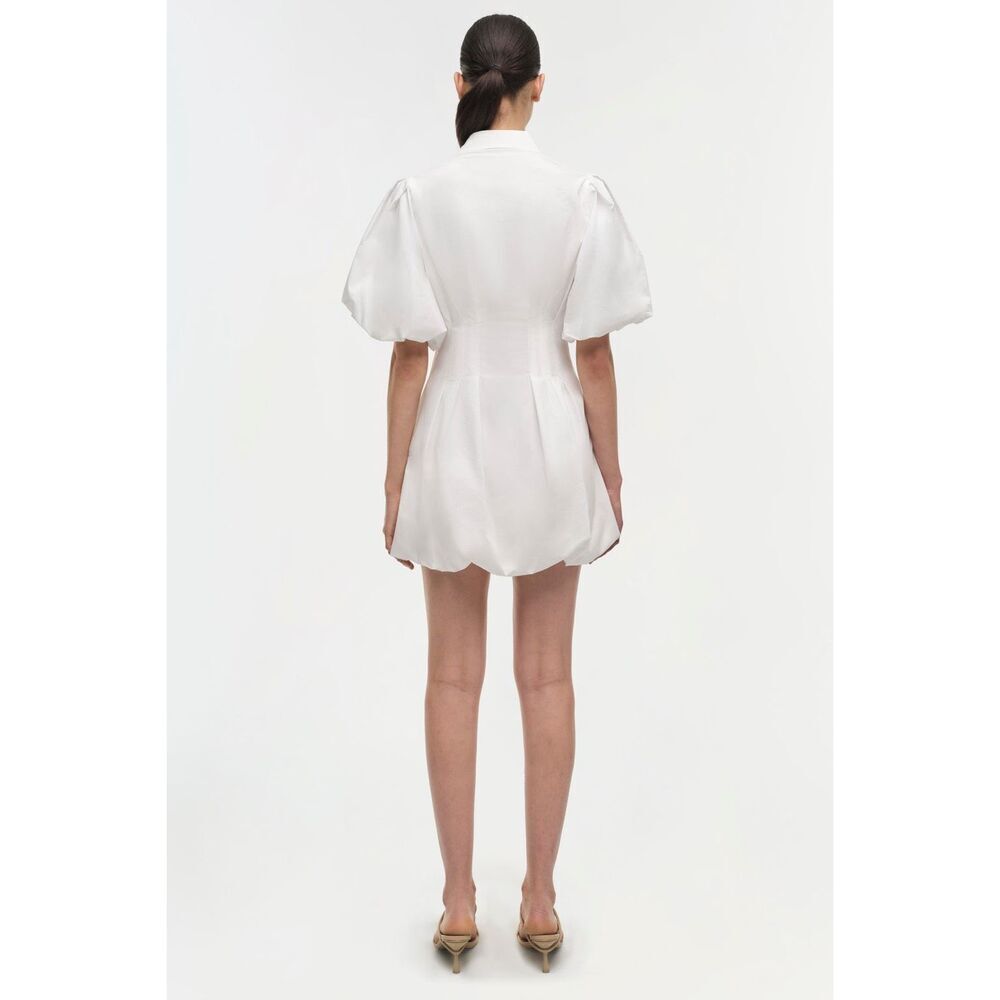 JONATHAN SIMKHAI Womens Signature Cleo Puff Sleeve Mini Dress White Size 6 - Picture 3 of 11